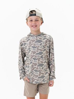 BURLEBO boys camo Performance Hoodie sweatshirt classic deer Toddler print small